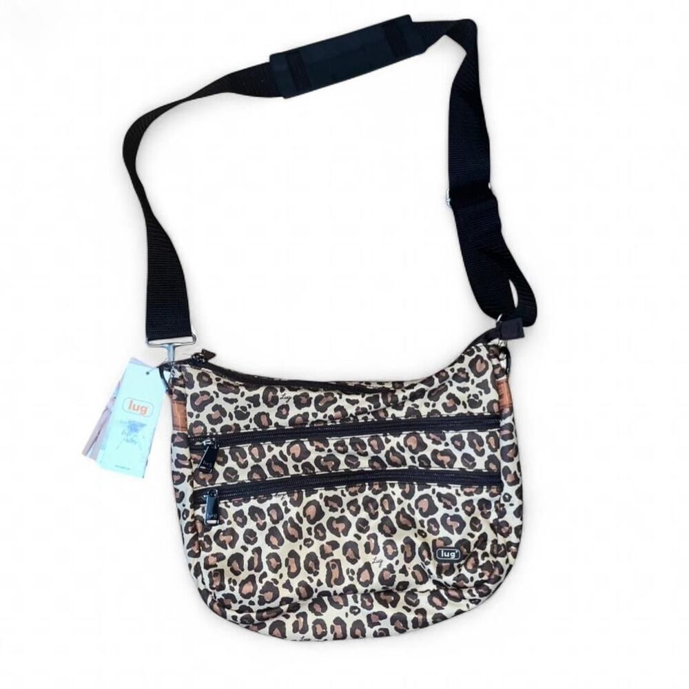 Lug Women's Leopard Print Crossbody Bag with adjustable straps NWT
